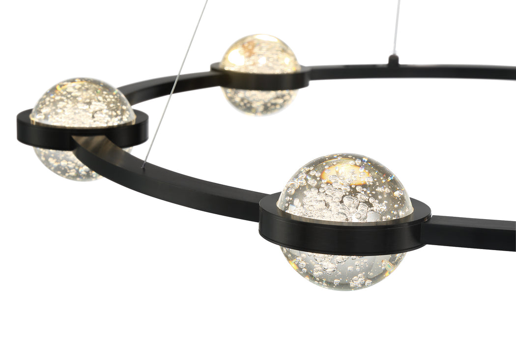 Eurofase 39308-016 Circolo 36" Matte Black LED Chandelier