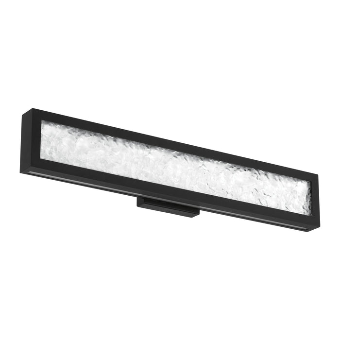 Vanity Light Thesis 207702A Courtney 24 inch Textured Black 5CCT LED Vanity Light with Clear Water Glass THESIS