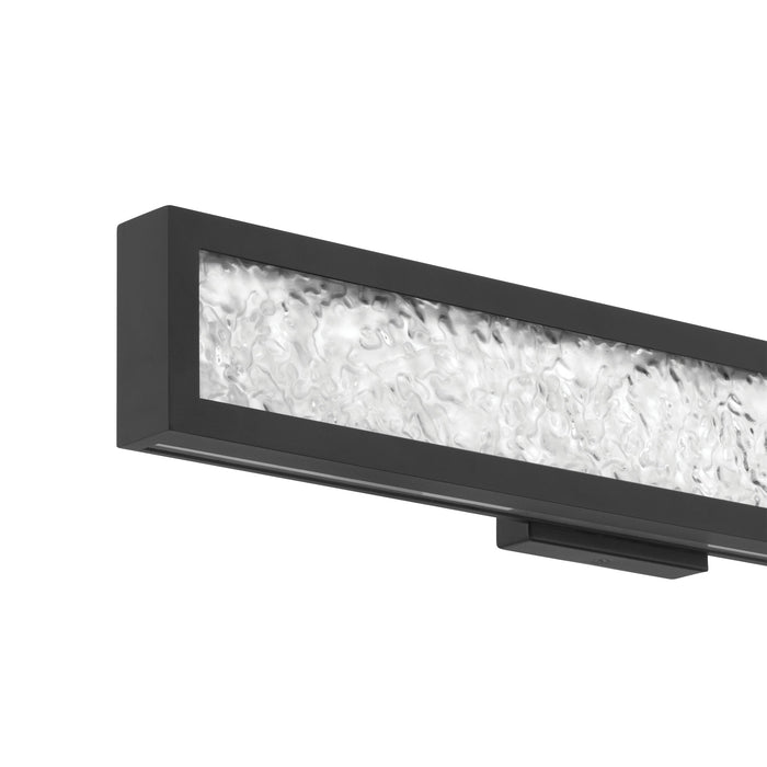 Vanity Light Thesis 207702A Courtney 24 inch Textured Black 5CCT LED Vanity Light with Clear Water Glass THESIS