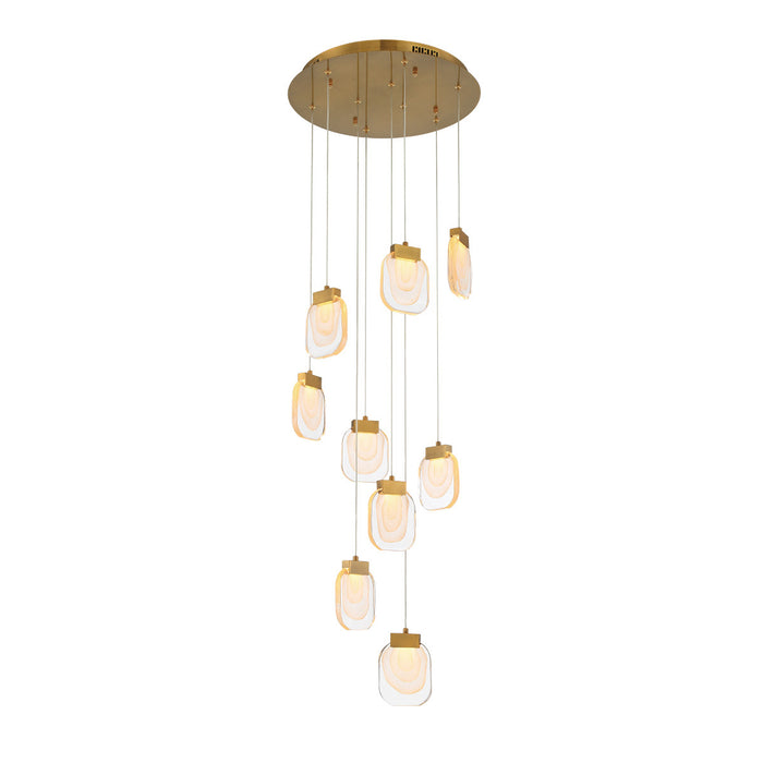 Eurofase 38043-017 Paget 20" Matte Gold LED Chandelier
