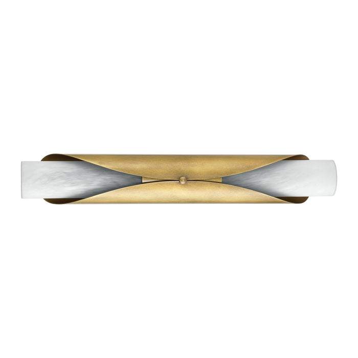 Wall Sconce Thesis 207618A Crescendo 24 inch 2 light Natural Brass Wall Sconce with Alabaster Glass THESIS