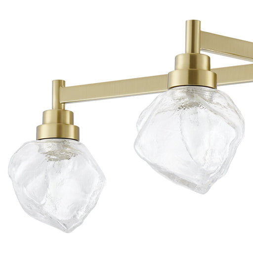 Semi-Flush Mount Thesis 206965A Lillyanna 26 inch 5 light Brushed Gold Semi Flush Mount with Clear Ice Glass Shades THESIS