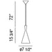 Eurofase 20437-015 Bronx 16" Matte Black Pendant Light
