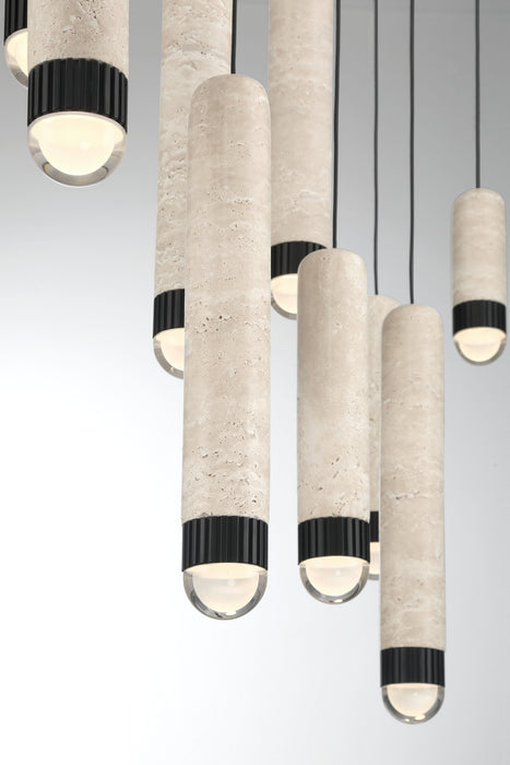 Eurofase 50129-010 Cambre 50" Matte Black LED Chandelier