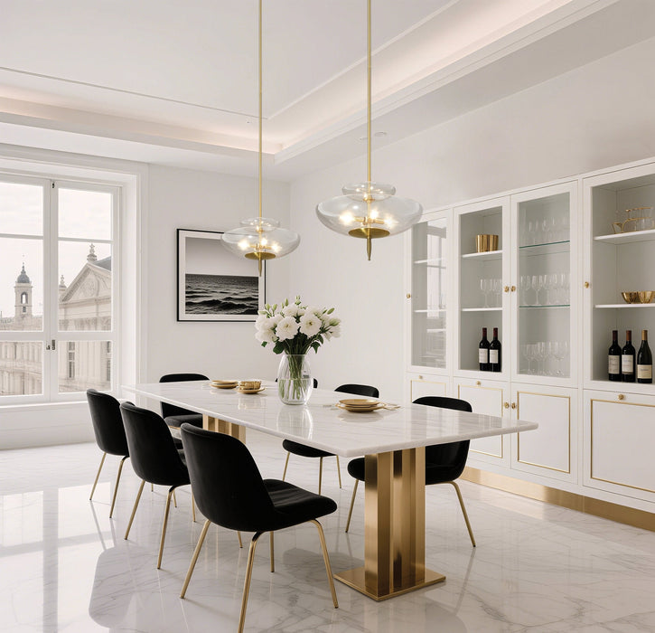 Convertible Pendant Thesis 207782A Fiorello 21 inch 4 light Brushed Gold Convertible Pendant with Smoked Amber Glass Shades THESIS