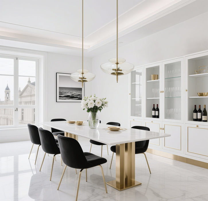 Convertible Pendant Thesis 207782A Fiorello 21 inch 4 light Brushed Gold Convertible Pendant with Smoked Amber Glass Shades THESIS