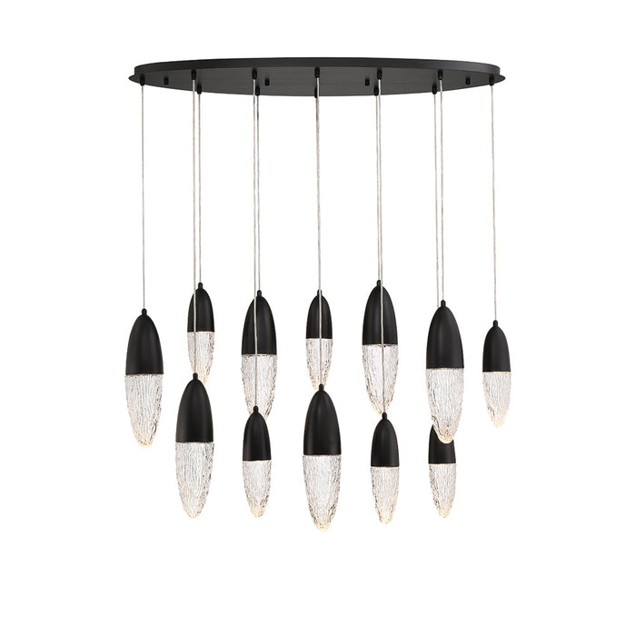 Eurofase 43861-024 Ecrou 44" Matte Black LED Chandelier