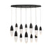 Eurofase 43861-024 Ecrou 44" Matte Black LED Chandelier