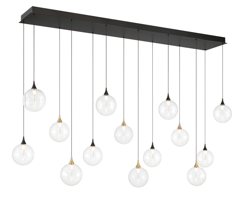 Eurofase 48940-016 Iissa 72" Gold-Black Mix LED Chandelier