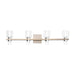 Vanity Light Thesis 207677A Amelia 34 inch 8 light Champagne Gold and Polished Nickel 5CCT LED Vanity Light with Clear and Clear Ribbed Glass THESIS