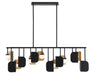 Eurofase 49038-019 Cornice 60" Gold-Black Mix LED Chandelier
