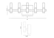 Eurofase 45236-022 Albany 20" Silver-Black Mix LED Vanity Light