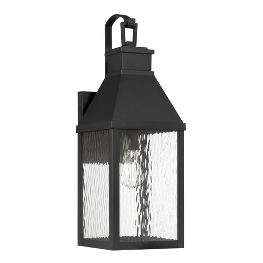 Exterior Wall Sconce Thesis 207759A Glencrest 23 inch 1 light Textured Black Exterior Wall Sconce with Clear Water Glass THESIS
