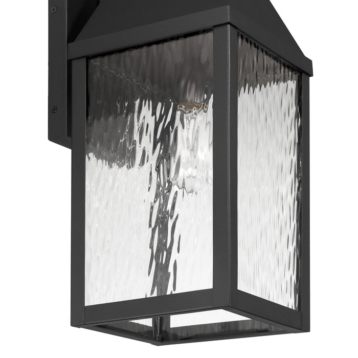 Exterior Wall Sconce Thesis 207759A Glencrest 23 inch 1 light Textured Black Exterior Wall Sconce with Clear Water Glass THESIS