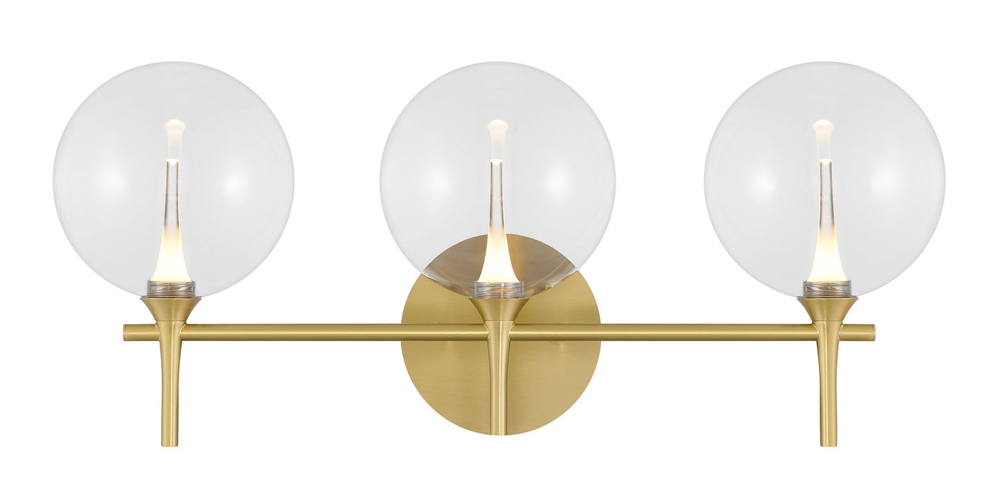 Eurofase 48913-010 Iissa 3-Light Gold LED Vanity Light