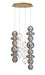 Eurofase 48960-014 Atomo 50" Gold LED Chandelier