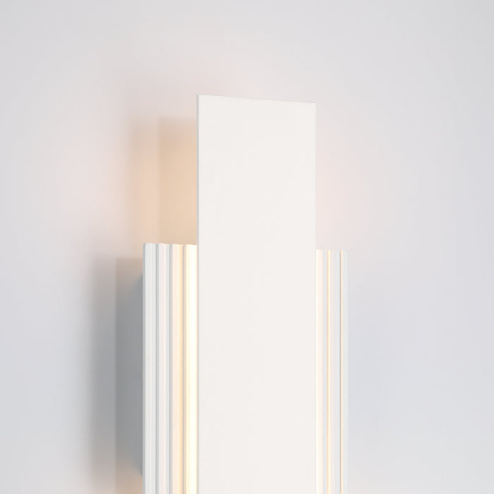 Exterior Wall Sconce Thesis 207715A Jacks 15 inch Textured White 5CCT LED Exterior Wall Sconce THESIS