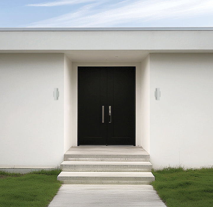 Exterior Wall Sconce Thesis 207715A Jacks 15 inch Textured White 5CCT LED Exterior Wall Sconce THESIS