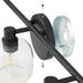 Vanity Light Thesis 207009A Valentina 24 inch 3 light Matte Black Vanity Light with Clear Glass Shades THESIS