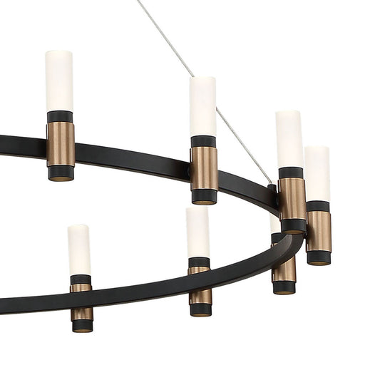 Eurofase 37043-018 Albany 32" Brass-Black Mix LED Chandelier