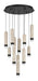 Eurofase 50130-016 Cambre 22" Matte Black LED Chandelier