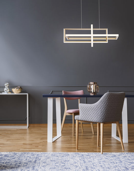 Eurofase 39323-026 Bordo 38" Satin Gold Paint LED Chandelier