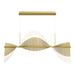 Eurofase 47126-015 Voltik 59" Matte Gold LED Chandelier