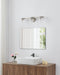 Vanity Light Thesis 207041A Bedminster 24 inch 3 light Brushed Nickel Vanity Light with Clear Ribbed Glass Shades THESIS