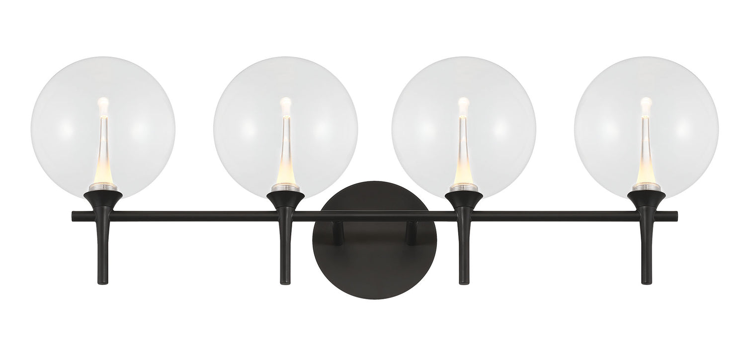 Eurofase 48918-015 Iissa 4-Light Matte Black LED Vanity Light