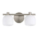 Vanity Light Thesis 207008A Valentina 15 inch 2 light Brushed Nickel Vanity Light with Etched Opal Glass Shades THESIS