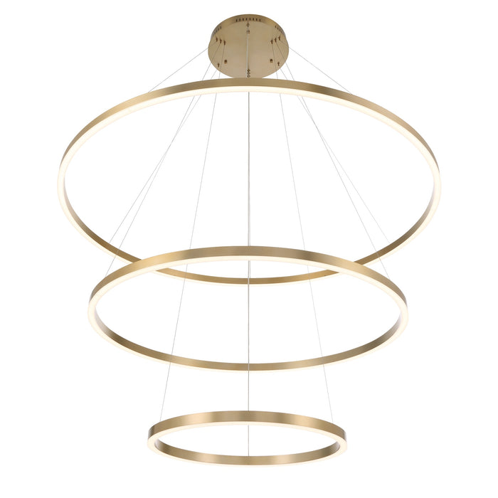 Eurofase 31474-038 Spunto 61" Brushed Gold LED Chandelier