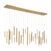 Eurofase 46814-043 Santana 72" Antique Brass LED Chandelier