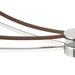 Chandelier Thesis 207376A Sussex 47 inch 4 light Polished Nickel and Dark Brown Faux Leather Linear Chandelier THESIS