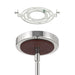 Chandelier Thesis 207376A Sussex 47 inch 4 light Polished Nickel and Dark Brown Faux Leather Linear Chandelier THESIS