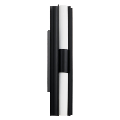 Vanity Light Thesis 207632A Colton 24 inch 2 light Textured Black 5CCT LED Vanity Light with Etched Opal Glass Shades THESIS