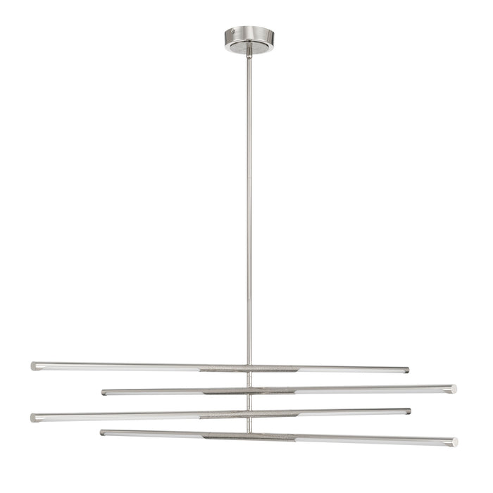 Chandelier Thesis 207286A Overture 48 inch 8 light Polished Nickel 5CCT LED Chandelier THESIS