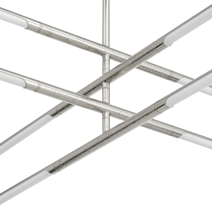 Chandelier Thesis 207286A Overture 48 inch 8 light Polished Nickel 5CCT LED Chandelier THESIS