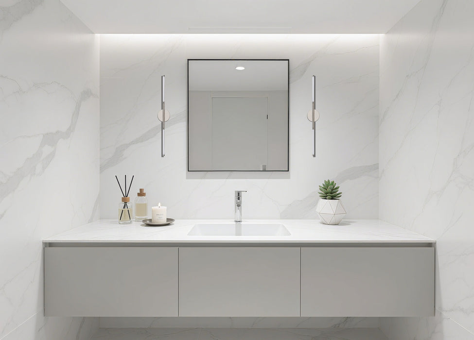 Vanity Light Thesis 207292A Overture 32 inch 2 light Polished Nickel 5CCT LED Vanity Light THESIS