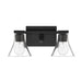 Vanity Light Thesis 207662A Gilford 14 inch 2 light Matte Black Vanity Light with Clear Glass Shades THESIS