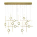 Eurofase 47256-019 Barletta 53" Anodized Gold LED Chandelier