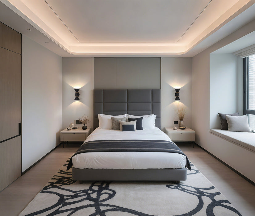 Wall Sconce Thesis 207319A Tremolo 12 inch 2 light Textured Black and Champagne Gold Wall Sconce THESIS