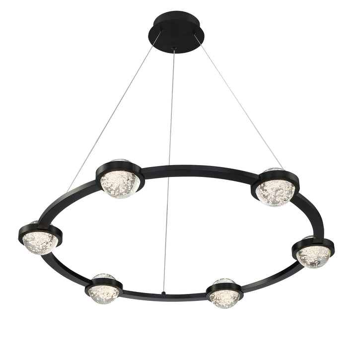 Eurofase 39308-016 Circolo 36" Matte Black LED Chandelier