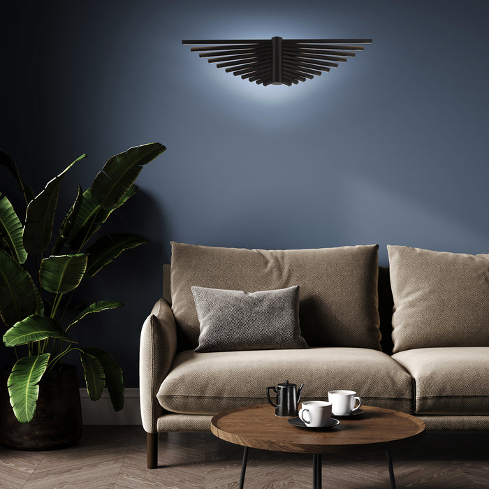 Eurofase 46731-012 Seraph 25" Matte Black LED Wall Sconce