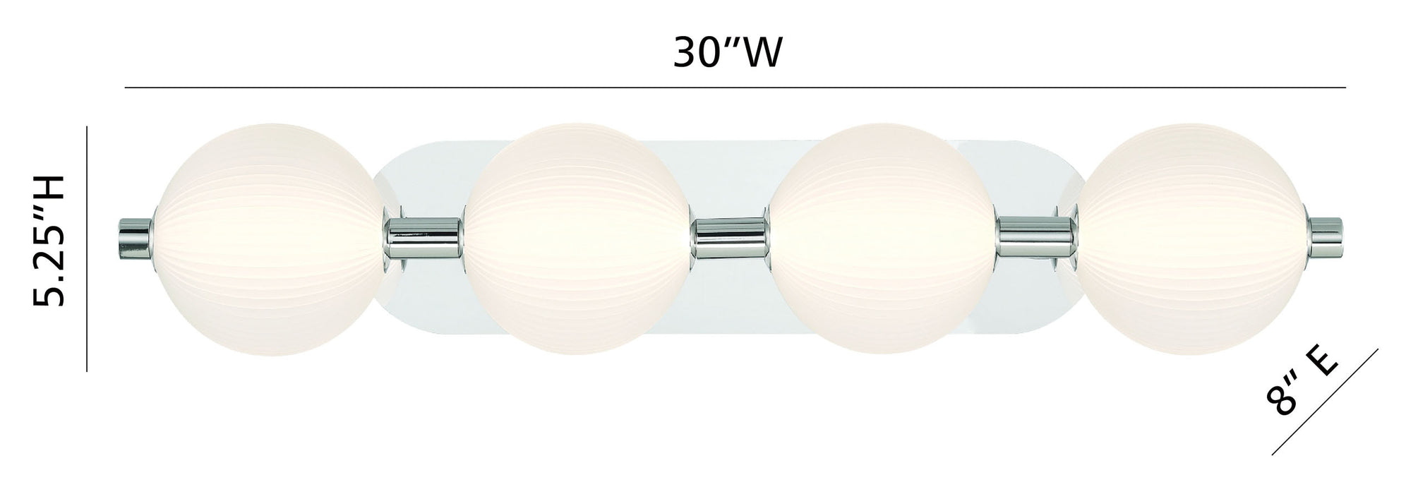Eurofase 47194-021 Palmas 30" Polished Nickel LED Vanity Light