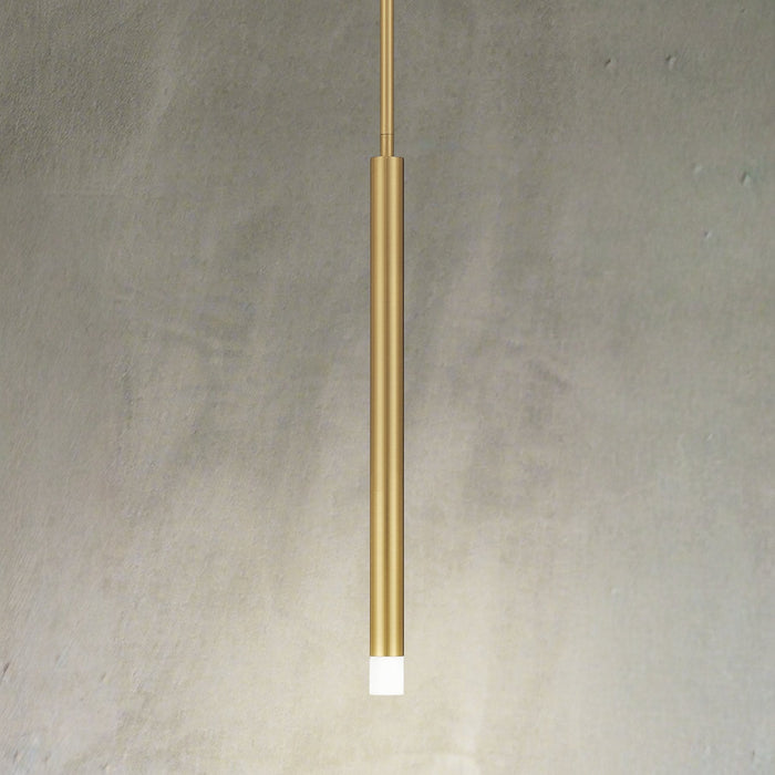 Pendant Light Thesis 207302A Manhattan 1 inch 1 light Brushed Gold LED Pendant Light THESIS
