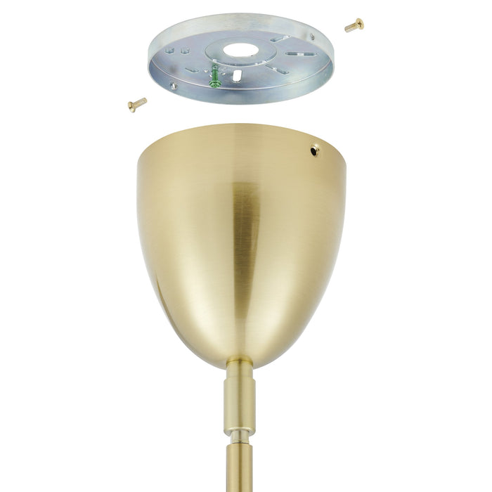 Pendant Light Thesis 206931A Fiorello 21 inch 6 light Brushed Gold Pendant Light with Smoked Amber Glass Shades THESIS