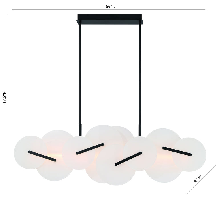 Eurofase 47210-028 Nuvola 56" Matte Black LED Chandelier