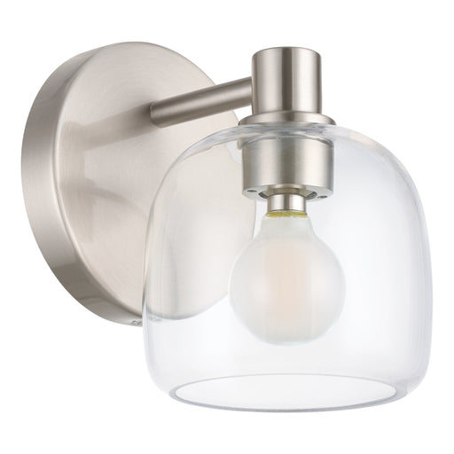 Vanity Light Thesis 207001A Valentina 5 inch 1 light Brushed Nickel Vanity Light with Clear Glass Shade THESIS