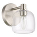 Vanity Light Thesis 207001A Valentina 5 inch 1 light Brushed Nickel Vanity Light with Clear Glass Shade THESIS
