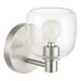 Vanity Light Thesis 207001A Valentina 5 inch 1 light Brushed Nickel Vanity Light with Clear Glass Shade THESIS